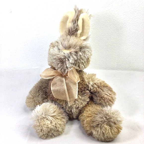 Dan Dee Beautiful Fluffy Rabbit Cream and Tan Bunny Plush. - Picture 10 of 10